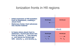 Ionization fronts in HII regions
