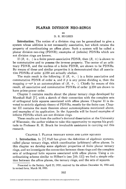 planar division neo-rings - American Mathematical Society
