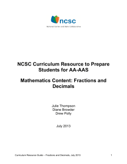 Fractions and Decimals
