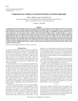 Fingerprints are unlikely to increase the friction of primate fingerpads