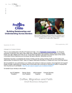 Coffee, Migration and Faith