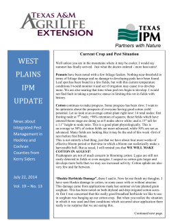 July 22, 2014 - AgriLife Extension County Offices