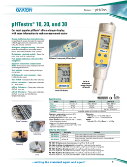 pHTestrs&reg; 10, 20, and 30