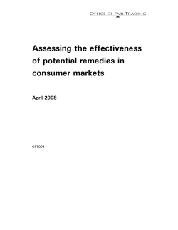 Assessing the effectiveness of potential remedies in consumer