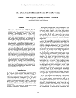 The International Affiliation Network of YouTube Trends