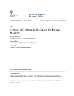 Behavior of Cemented Soft Clays in Undrained