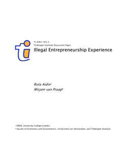 Illegal Entrepreneurship Experience