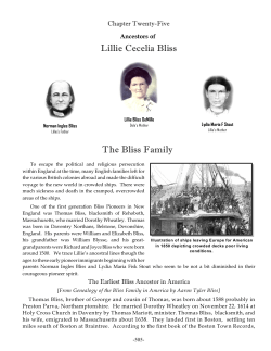 Lillie Cecelia Bliss The Bliss Family