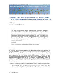 One-punch Laws, Mandatory Minimums and