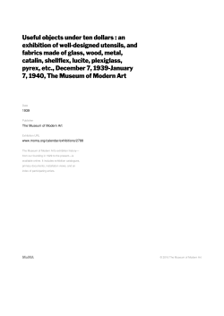 Useful objects under ten dollars : an exhibition of well