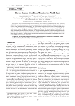 Thermo-chemical Modelling of Uranium-free Nitride Fuels