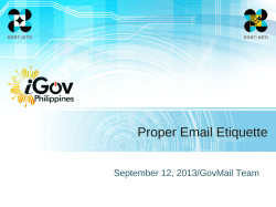 Proper Email Etiquette