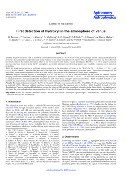 First detection of hydroxyl in the atmosphere of Venus