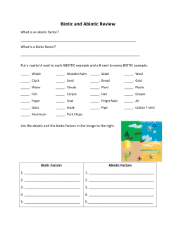 Biotic and Abiotic Review