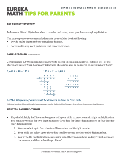 Jeremiah has 2,440.8 kilograms of cashews to deliver in equal