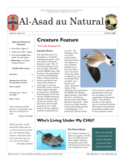Al-Asad au Natural Volume 1, Issue 15