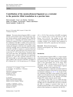 Contribution of the meniscofemoral ligament as a restraint to the
