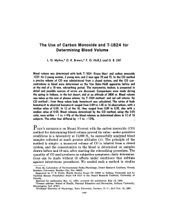 The Use of Carbon Monoxide and T