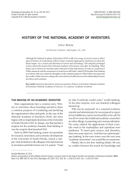 History of the National Academy of Inventors