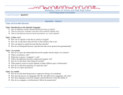 Spanish 1 - Manhattan Center for Science and Mathematics