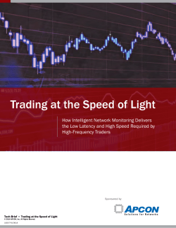 Trading at the Speed of Light
