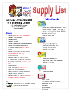 4th Grade - Gateway Environmental K-8