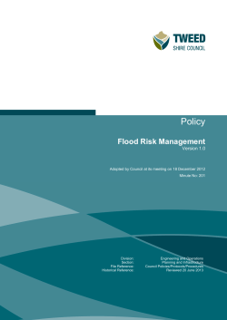 Flood Risk Management, Version 1.0 (Policy)