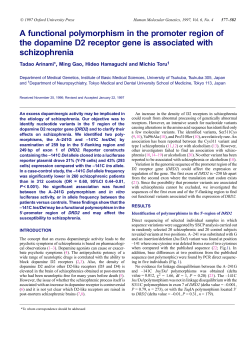 A functional polymorphism in the promoter region of the dopamine