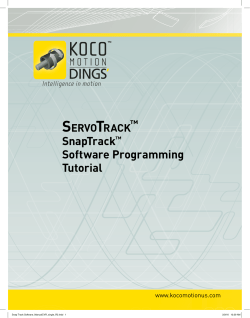 SnapTrack&trade; Software Programming Tutorial