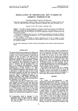 modulation of menopausal hot flashes by ambient