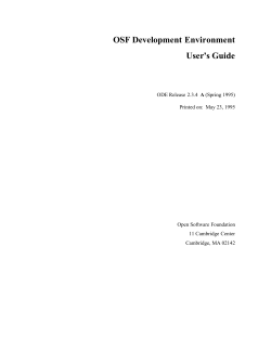 OSF Development Environment User`s Guide