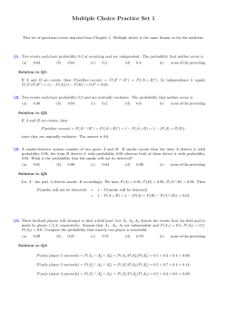 Practice Set 1 with solutions