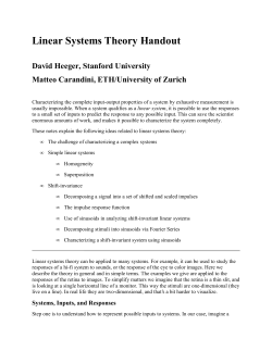 Linear Systems Theory Handout