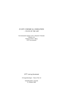 In Situ Chemical Oxidation