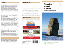 Rambling around Kopuwai brochure