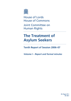 The Treatment of Asylum Seekers