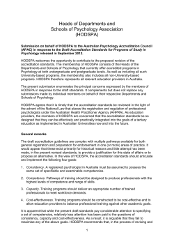 Heads of Departments and Schools of Psychology Association