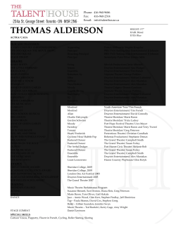 thomas alderson - The Talent House