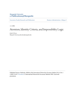 Atomism, Identity Criteria, and Impossibility Logic - e