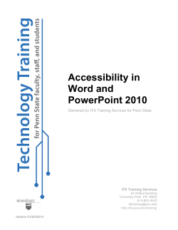 Accessibility in Word and PowerPoint 2010
