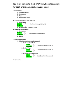 Cost Benefit Analysis - Westminster Public Schools