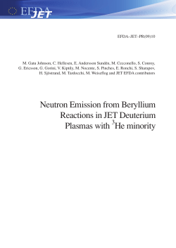 Neutron Emission from Beryllium Reactions in JET Deuterium