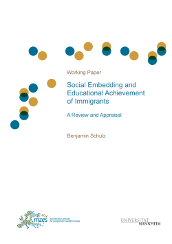 Social Embedding and Educational Achievement of Immigrants