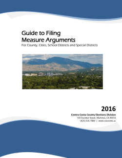 Guide to Filing Measure Arguments