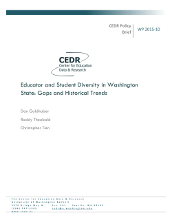 Educator and Student Diversity in Washington State