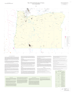 Map of Selected earthquakes for Oregon (1841