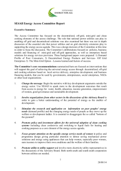 SE4All Energy Access Committee Report