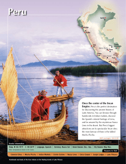 Once the center of the Incan &bull; &bull; &bull; &bull; &bull; &bull; &bull;