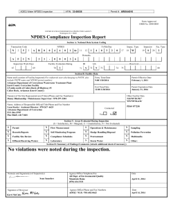 No violations were noted during the inspection.