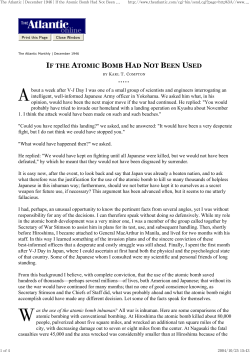 If the Atomic Bomb Had Not Been Used - Japan